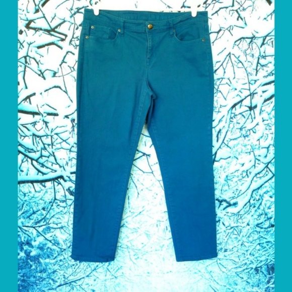GAP Turquoise Jeans Size 14/32 - Picture 2 of 7